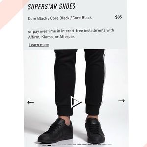 Adidas superstar black snakers
